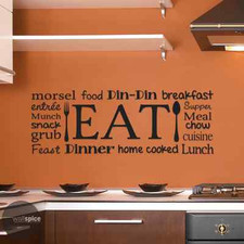 Eat Kitchen Collage Vinyl Wall Decal Sticker