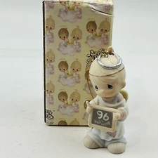 Precious Moments Peace On Earth Anyway Hanging Ornament Dated 1996 Boy Angel