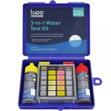 3-In-1 Pool Test Kit for Total Chlorine, Total Bromine & Ph - 1 Kit
