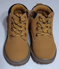 Eddie Bauer Karpie-T Wheat Brown Lace Up Side Zip Hiking Boots Size 8M