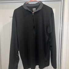 Columbia Titanium 1/4 Zip Pullover Mens * L * ￼Long Sleeve Black Activewear
