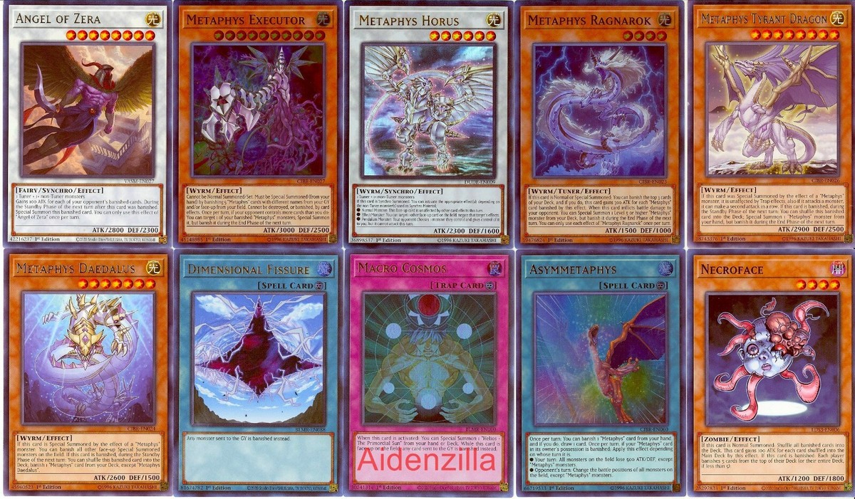 Yugioh Metaphys Deck - Horus Ragnarok Asymmetaphys Dimensional Fissure  Banish