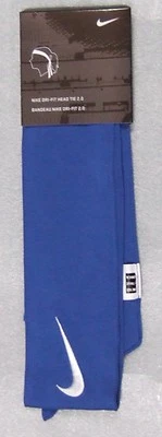 New Womens Nike Head Tie Dri Fit 2.0 Royal Headband Tennis Running Basketball