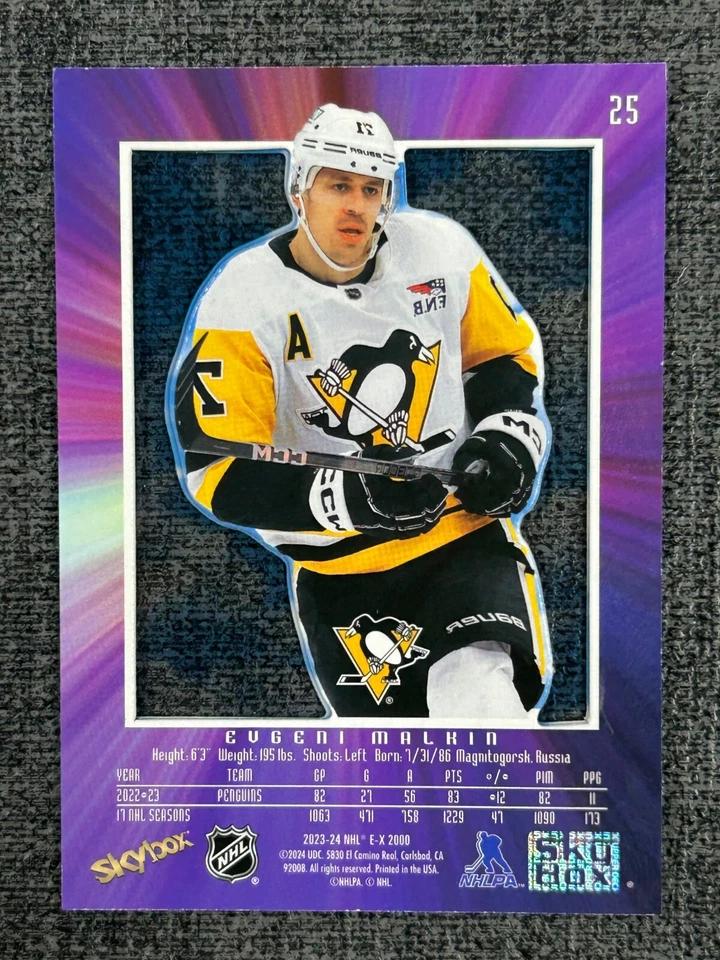 Evgeni Malkin 2023-24 NHL E-X EX 2000 Hockey Base #25 (C) - Image 2 of 2