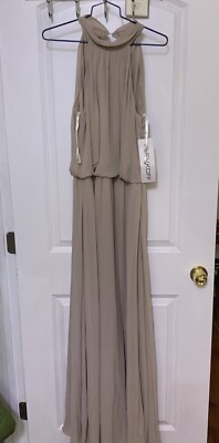 blouson bridesmaid dress Strappy Back Beaded Embellished Blouson Dress