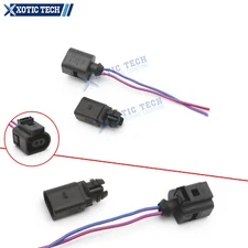 Ambient Air Temperature Sensor w/2-pin Connector Plug Wiring Harness For Audi VW