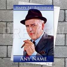 Arthur Daley birthday card. 5x7 inches. Minder. Personalised card plus envelope.