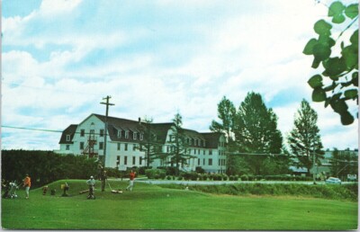 Abitibi Golf Club & Iroquois Hotel Iroquois Falls ON Ontario UNUSED Postcard D85