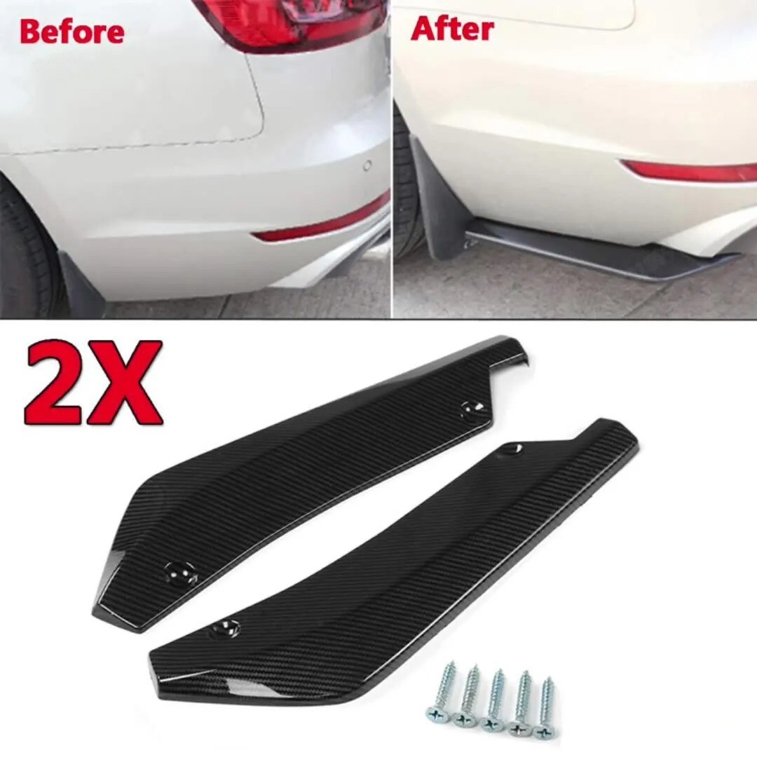1&1 - Striscia Paraurti Anteriore e Posteriore Universale per Auto, Colore Nero... - Miniatura 5