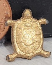Vintage Metal Collar Shirt Coat Lapel Stud TURTLE TORTOISE jewelry 