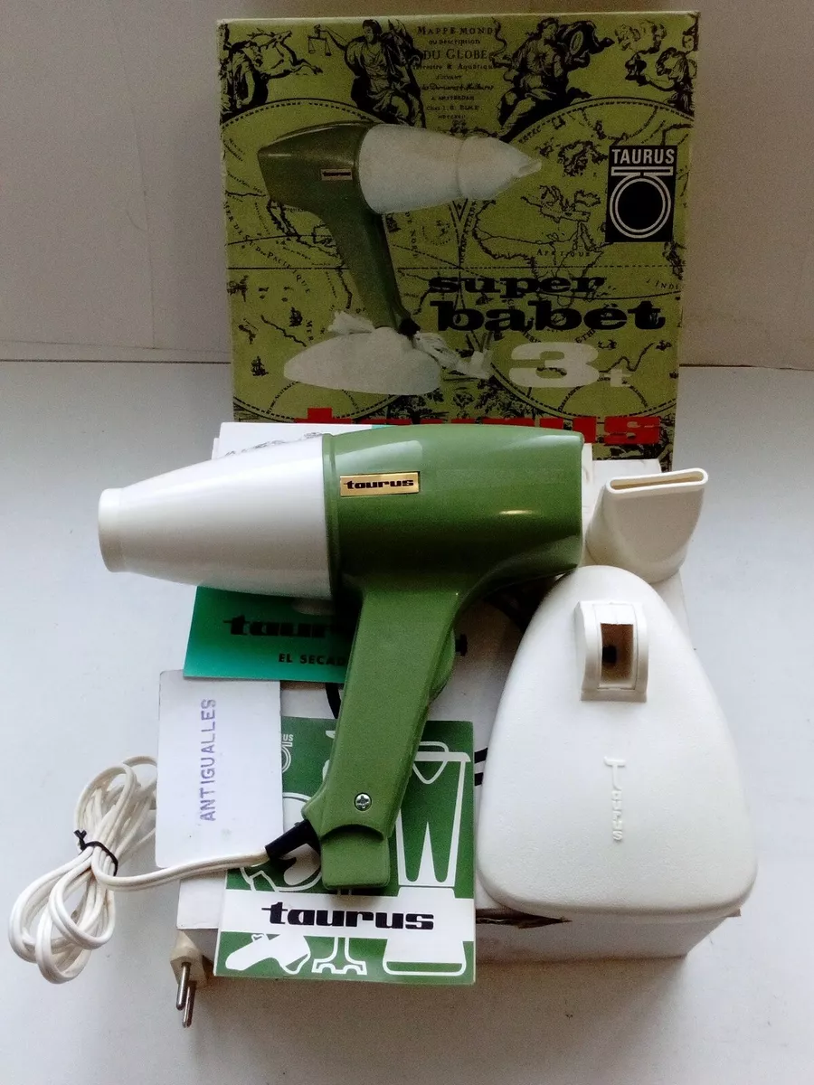 SECADOR PELO TAURUS SUPER BABET 3T NUEVO.A OS 60 70 ELECTRODOMESTICO VINTAGE