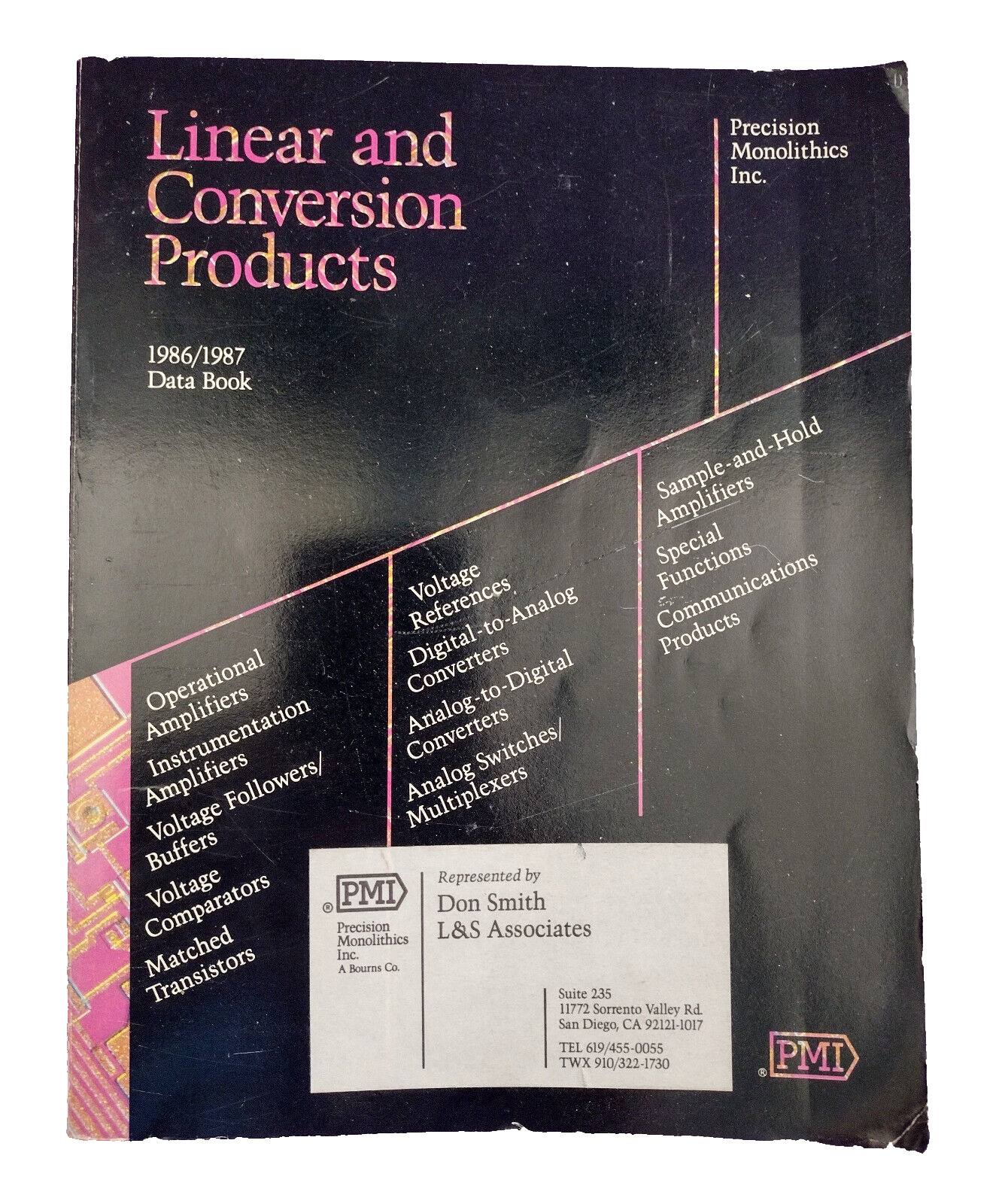 Linear Conversion Products 1986 1987 PMI Precision Monolithics Data Book Vintage