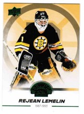 23/24 2023 BOSTON BRUINS CENTENNIAL REJEAN LEMELIN #30 BASE LUCKY GREEN /49