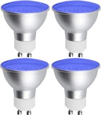 GU10 Blue LED Spotlight Bulbs 5W GU10 Blue Coloured Spot Light AC 220-240V 4Pack
