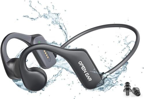 Bone Conduction Headphones, Waterproof Swimming Headphones, Open Ear Gray