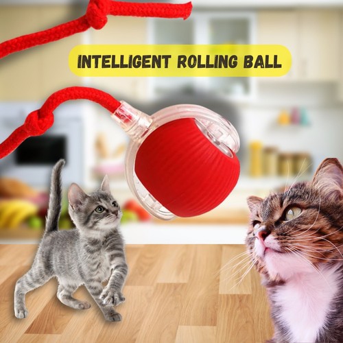 Automatic Rolling Ball Smart dog cat Toy Electric Pet Self-moving Kitten Game UK - Picture 2 of 6