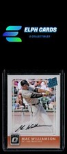 2016 Donruss Optic #166 Mac Williamson Rated Rookies Base Autographs