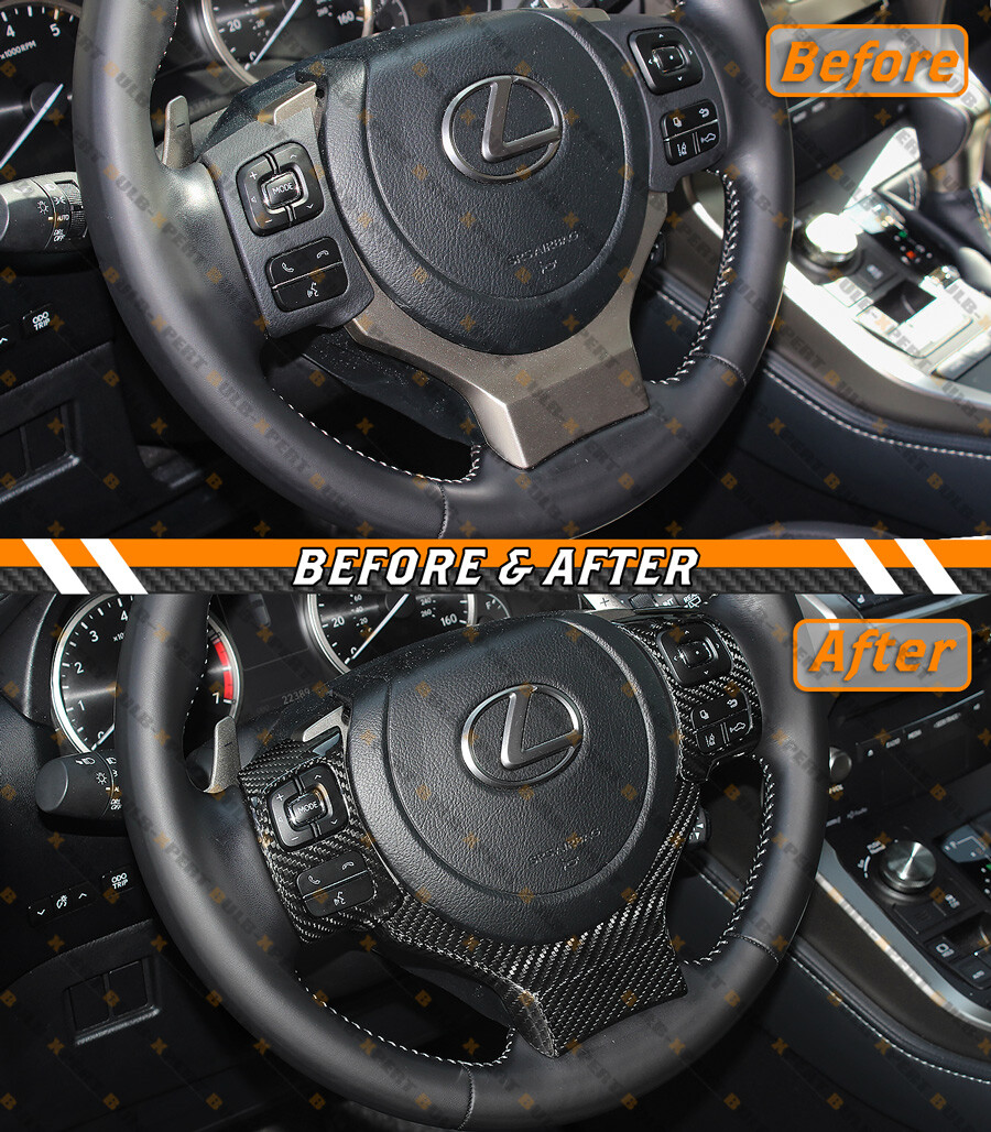 CAR CARBON FIBER Steering Wheel Lower Cover Trim Fit For Lexus IS250