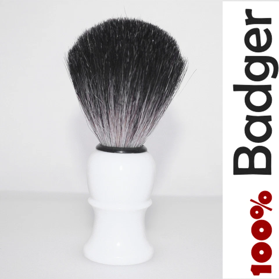 SANGUINE BRAND NEW - PURE BADGER HAIR SHAVING BRUSH -WHITE Halal