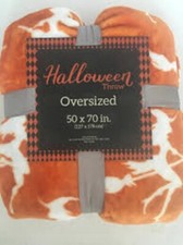 Halloween Blanket Throw Caramel Witch Oversized Ultra Plush horror home bedding