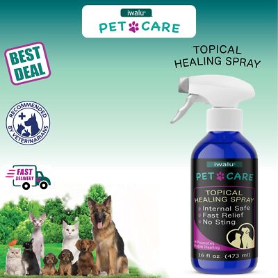 FLEA Spray For Home Cats HEAL & SOOTHE Lick Safe - Cats Dogs Love It, SHIPS FREE