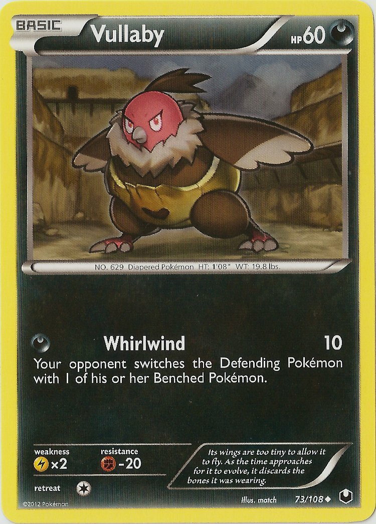 Vullaby 73/108 B&W Dark Explorers Uncommon PERFECT MINT! Pokémon