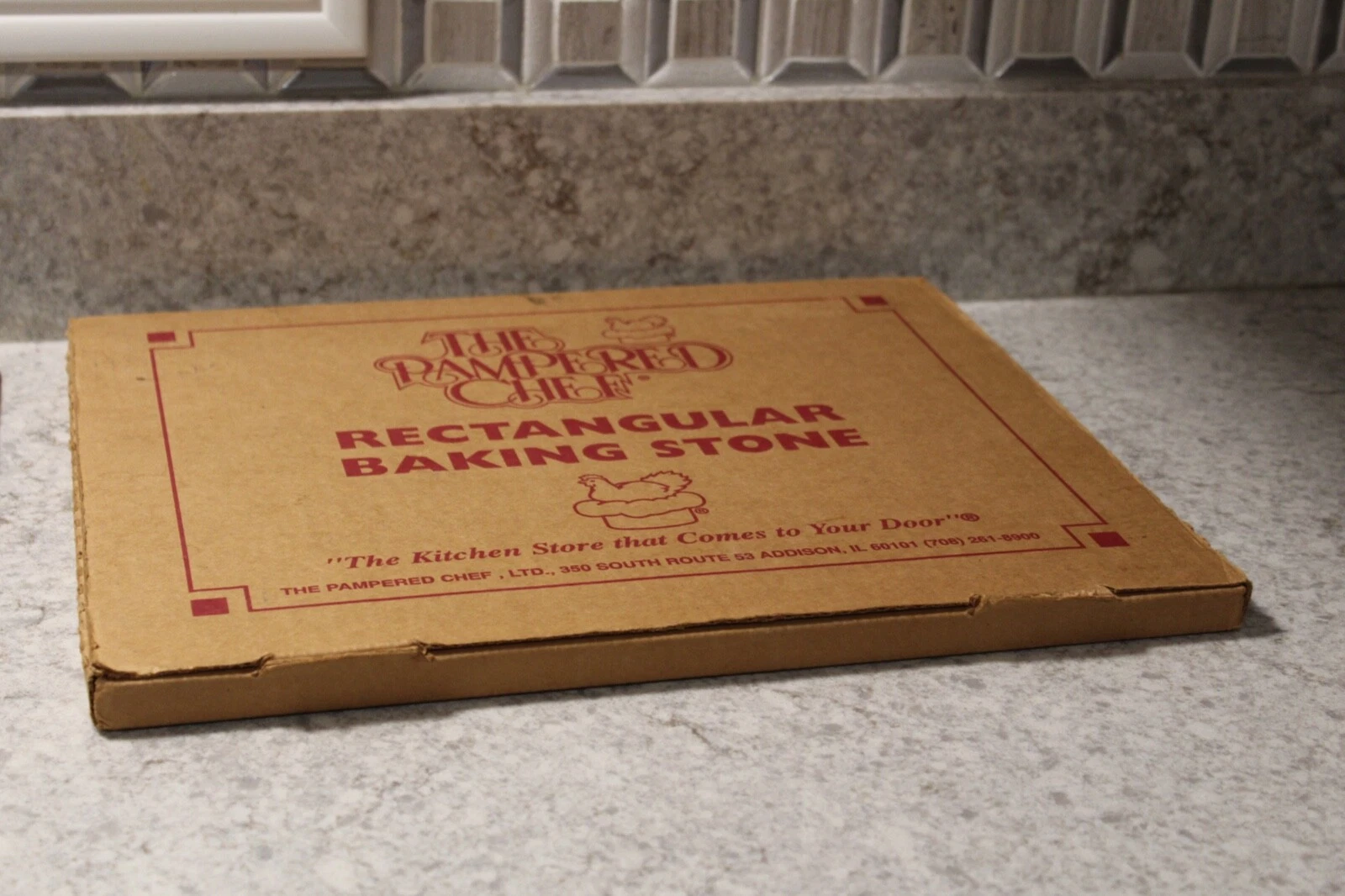 Pampered Chef Family Heritage Stoneware Large Rectangular Baking Stone