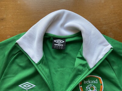 IRELAND HOME FOOTBALL SOCCER TRACK TOP JACKET UMBRO sz M | eBay