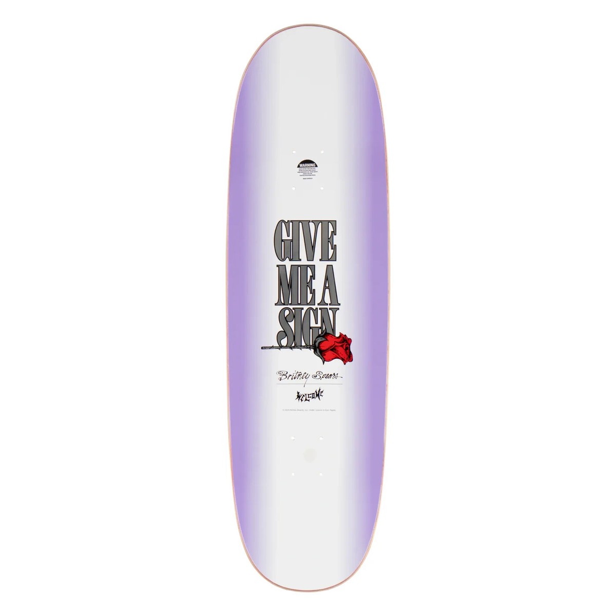 Welcome X Britney Spears Angel on Boline Skateboard Deck limited