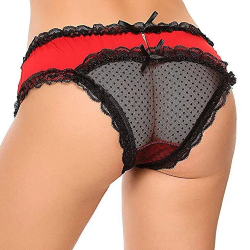 New Sexy Womens Cheeky See Through Underwear Lingeries Sheer Lace Panties Briefs - Picture 1 of 16