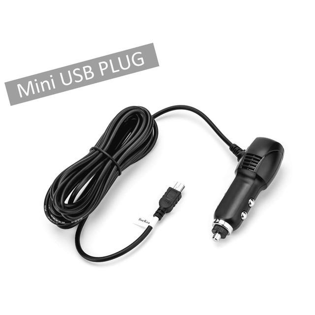 Dash Cam Charger Mini USB, Car Charger with USB Port for APEMAN, Rexing