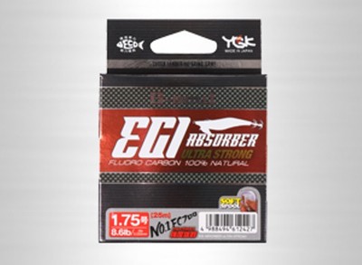 YGK YOZ-AMI EGI ABSORBER ULTRA STRONG 25m Fluorocarbon Leader Natural.