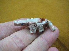 (y-all-11) Pink BABY ALLIGATOR Gator soapstone carving FIGURINE stone gators