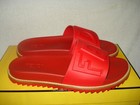 100% AUTHENTIC NEW MEN FENDI VOCAB RAISED RED SLIDE SANDALS UK 10/US 11 D — photo 8