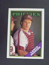 Lance Parrish 1988 O-Pee-Chee Blank Back Error Philadelphia Phillies