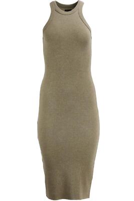 WSLY GERIPPTES STRETCH JERSEY MIDIKLEID SMALL