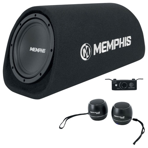 Memphis Audio SRX18SPT 8" Powered Subwoofer Tube Sub+(2) Bluetooth