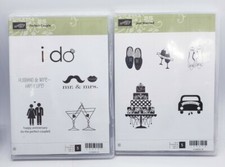 Stampin' Up Lot of 2: Just Married Perfect Couple Cake Toast Martini Wedding