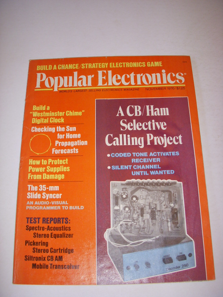 POPULAR ELECTRONICS Magazine NOVEMBER 1976 BUILD A WESTMINSTER CHIME 