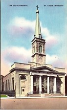 Old Cathedral St Louis Missouri MO Postcard PM Saint Louis MO Cancel WOB Note 2c