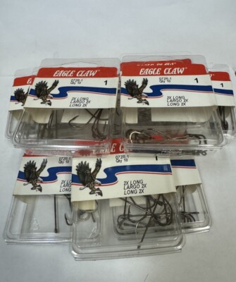 Qty 100 Eagle Claw 072R-1 Size 1 2X Long