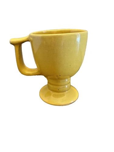 Vintage Frankoma Pottery MCM Yellow Footed Coffee Cups Mug C13