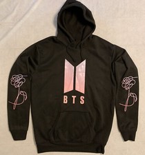 BTS Love Yourself Unisex Pullover Hoodie Sweater Lightweight Kpop Black Size L
