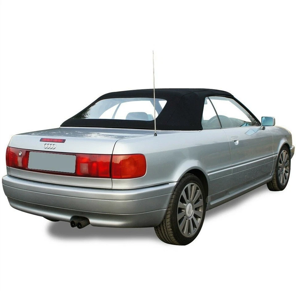 Fits: Audi Cabriolet 1992-2000 Soft Top w/Plastic Window Black HAARTZ CANVAS - Image 3 of 3