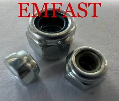 EMFAST 2ba 4ba 6ba Hexagon nyloc nut steel zinc plated locking jam lock hex nuts nylon