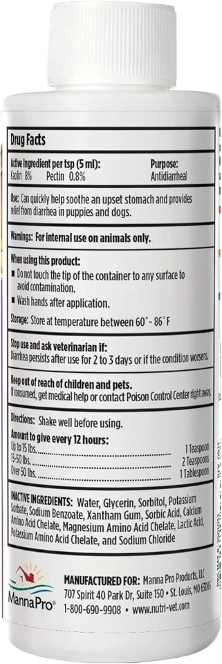 Líquido antidiarreico para gatos Nutri-Vet Stop Diarrea Tratamiento estomacal - Изображение 3 из 4