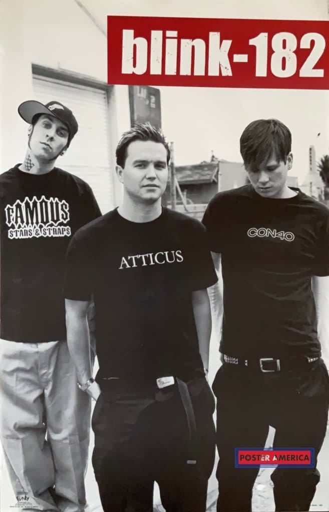 Blink 182 Black & White Group Shot Poster 22.5 x 34.5 | eBay