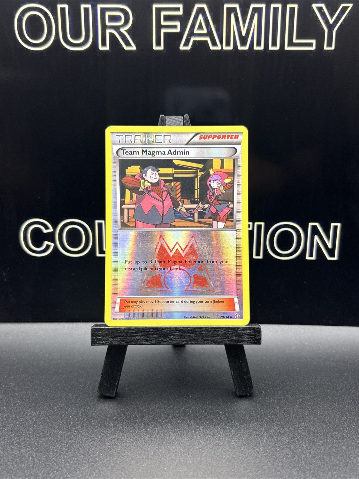 Pokémon TCG - Team Magma Admin 29/34 - Reverse Holo Rare! XY Double Crisis LP
