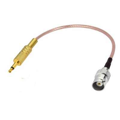 BNC Female to 3.5mm (1/8'') Mono TS Stereo Plug Coaxial Power Audio Cable 50 o...