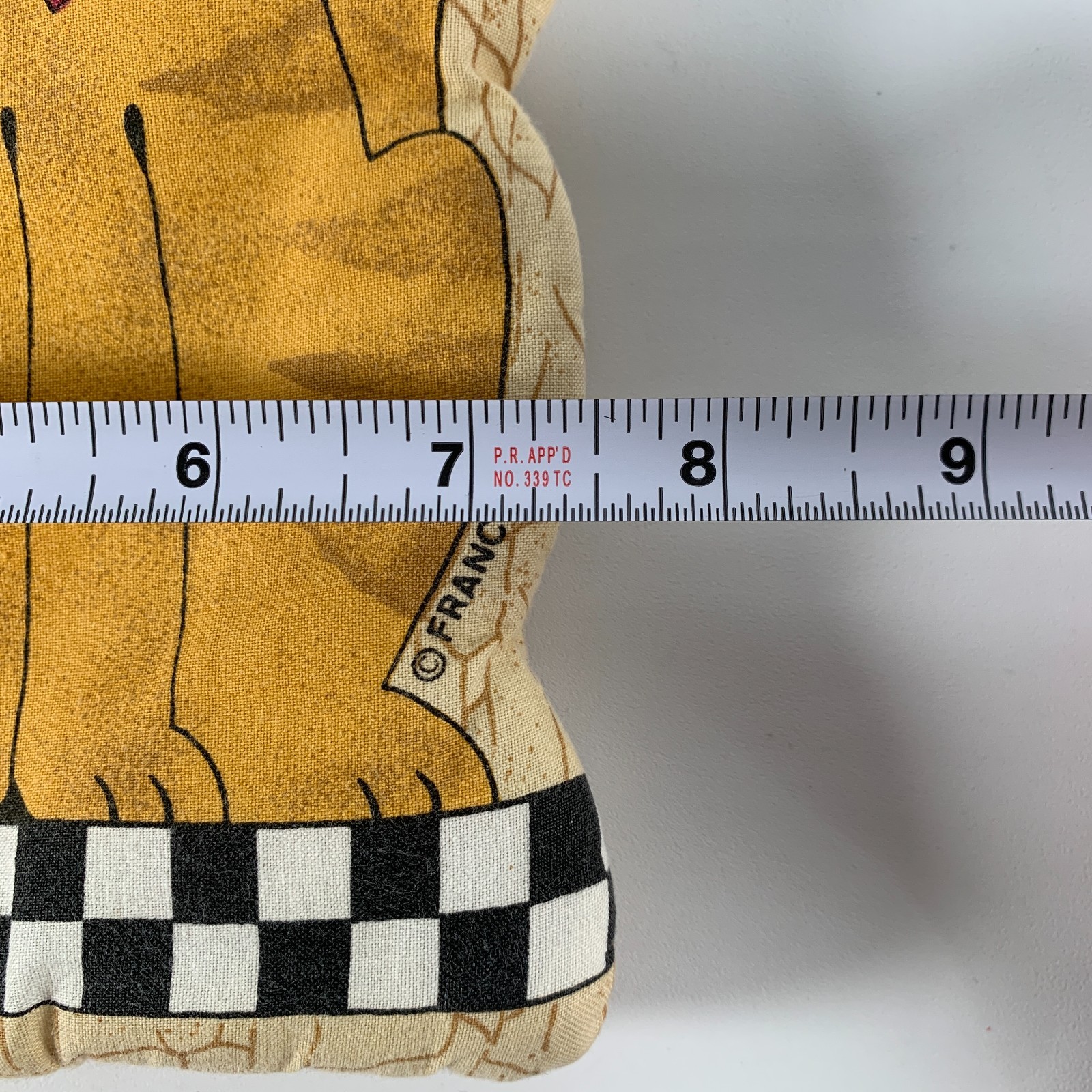 Vintage 90's Tabby and Orange Cat Pot Holder Country Cottagecore Decor 7.5"x8"